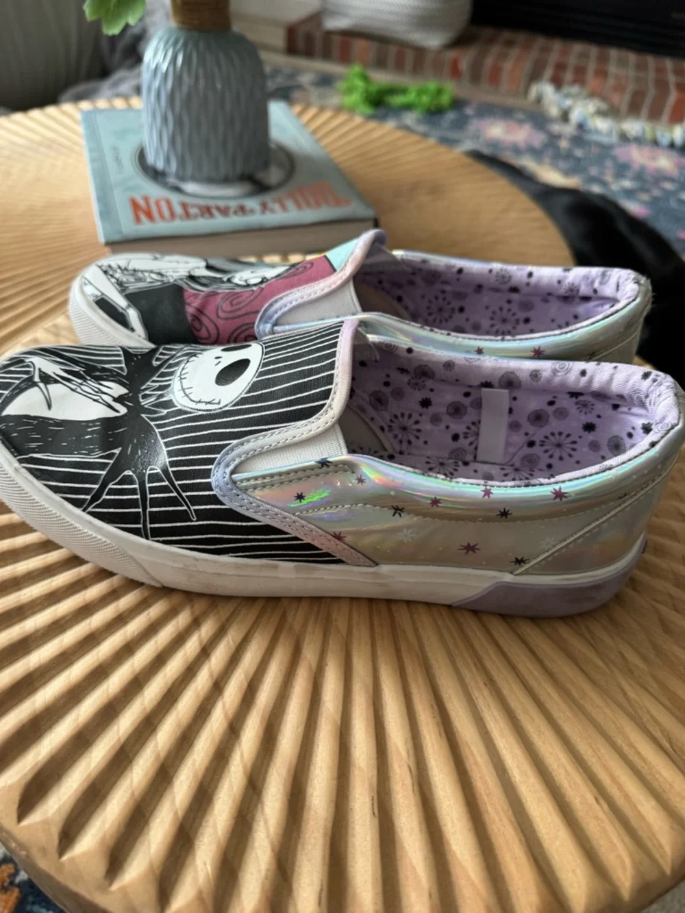 Disney Nightmare Before Christmas Low Top Slip-On Sneakers Size 8